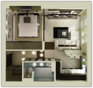 планировка квартиры с расстановкой мебели