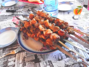 Шашлык из рапанов